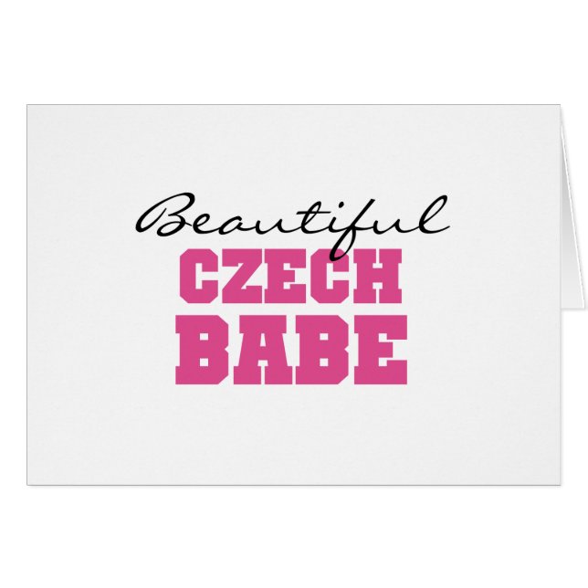 Cartão Borracho checo bonito (Frente Horizontal)