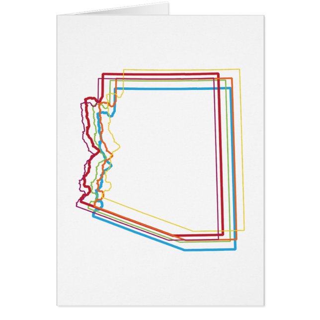 Cartão borrão do orgulho da arizona (Frente)