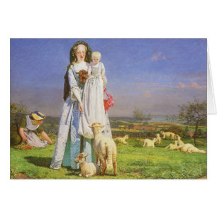 Cartão Borregos Baa bonito por Ford Madox Brown