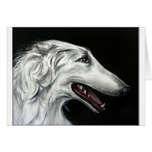 Cartão borzoi (Frente Horizontal)