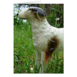 Cartão Borzoi Figurine