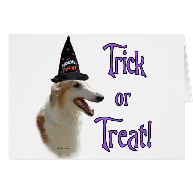 Cartão Borzoi Trick (Frente Horizontal)
