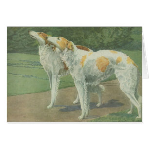 Cartão Borzoi (Wolfhound do russo)