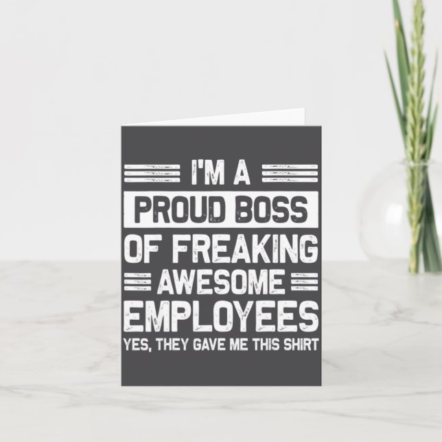 Cartão Boss Day Employee Appreciation Office Funny Boss  (Frente)