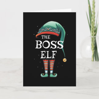 Cartão Boss Matching Family Christmas Party Pajama