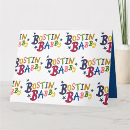 Cartão BOSTIN BABBY Black Country escreve New Baby Card