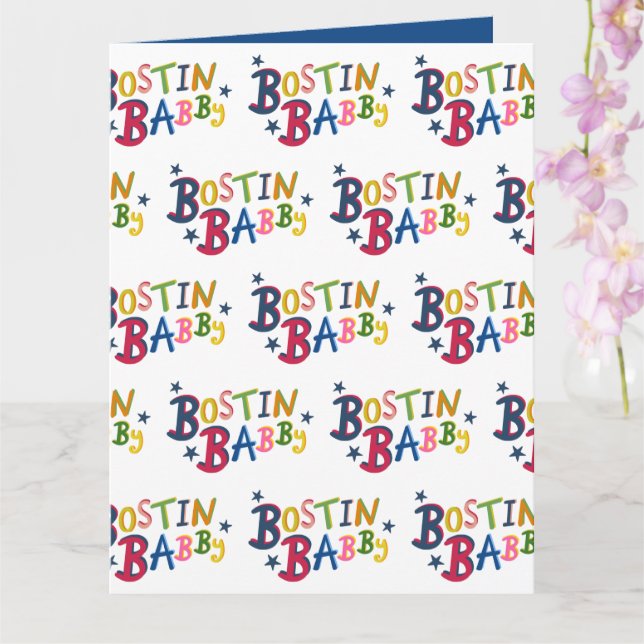 Cartão BOSTIN BABBY Black Country escreve New Baby Card (Orquídea)