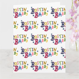 Cartão BOSTIN BABBY Black Country escreve New Baby Card