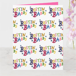 Cartão BOSTIN BABBY Black Country escreve New Baby Card