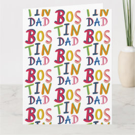 Cartão Bostin Pai Black Country Aniversário ou Dia de os 
