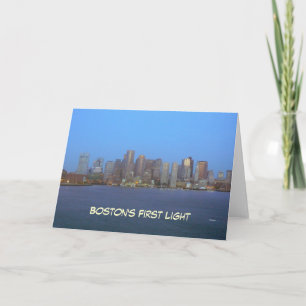 Cartão Boston early--blank card
