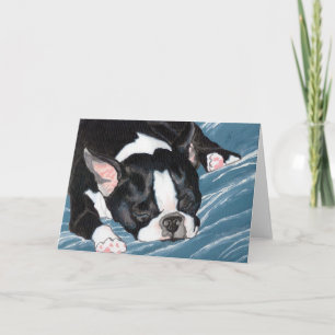 Cartão Boston Terrier Nap