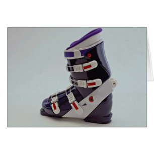 Cartão Bota colorida de esqui