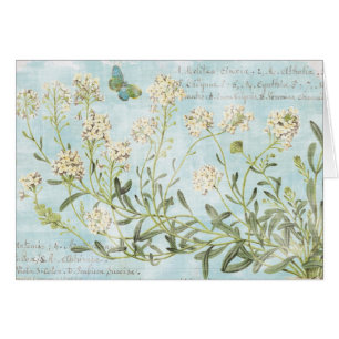 Cartão Botânico azul