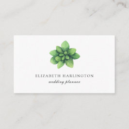 Cartão botânico verde. Mínimo verde. Simples