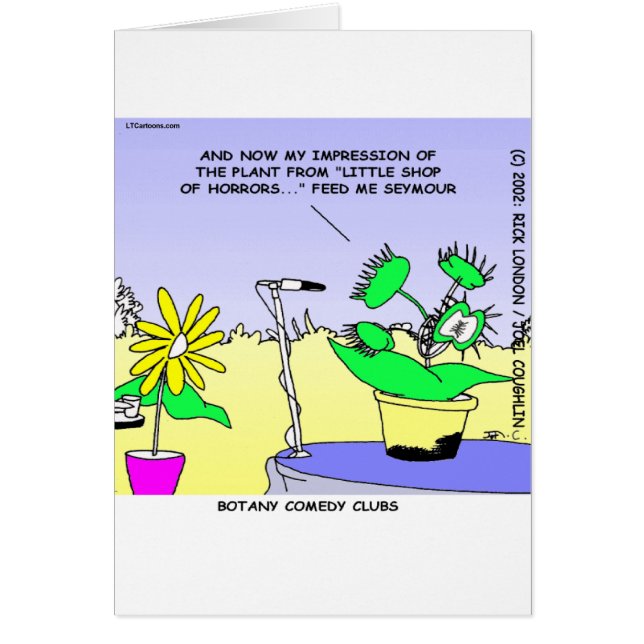 Cartão Botany Standuans Comedians Engraçado (Frente)