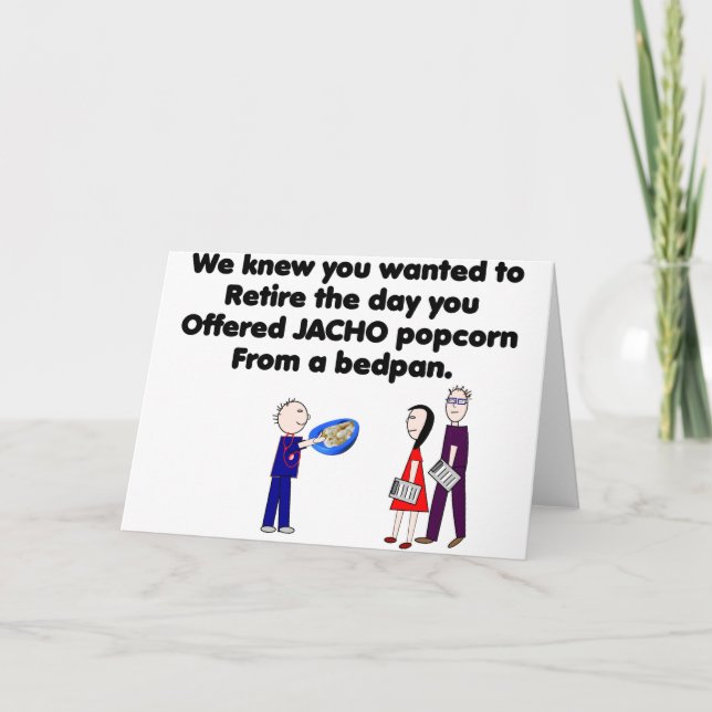 Cartão Botão de Arte JACHO da Enfermeira Aposentada (Frente)