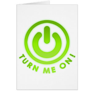 Cartão Botão do poder - gire-me sobre