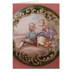 Cartão Botão esmaltado e da porca jovem