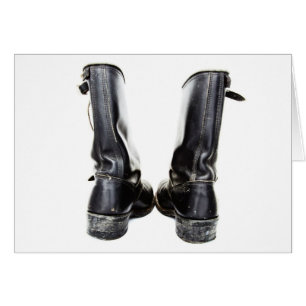 Cartão Botas 2 do motociclista