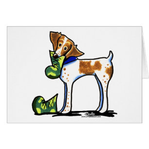 Cartão Botas da camuflagem do Spaniel de Brittany