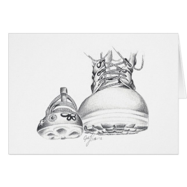 Cartão Botas de combate e Mary Janes (Frente horizontal)