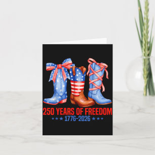 Cartão Botas de Cowgirl 250 Anos de Liberdade América