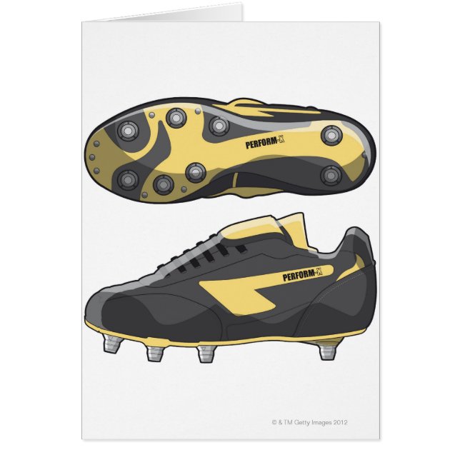 Cartão Botas de rugby (Frente)