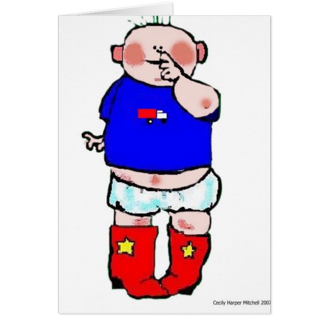 Cartão Botas de vaqueiro vermelhas (Frente)