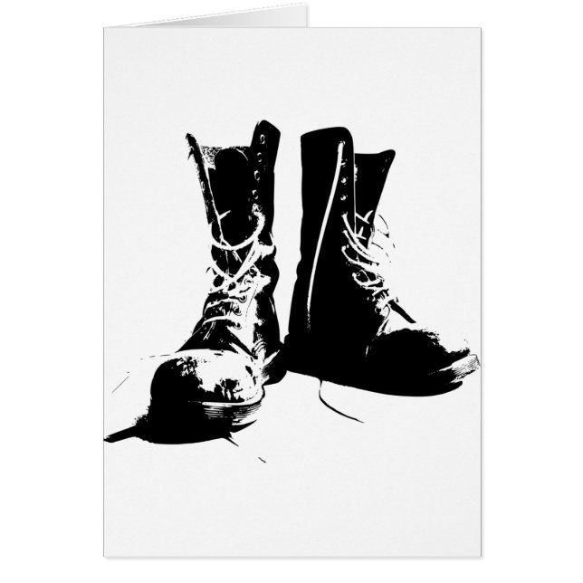 Cartão Botas do Exército (Frente)