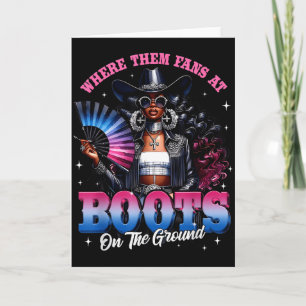 Cartão Botas No Chão Cowgirl Mulheres Negras África Bla