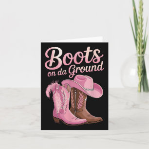 Cartão Botas No Chão, Dança Da Linha Da Cowgirl, Boca-Boc