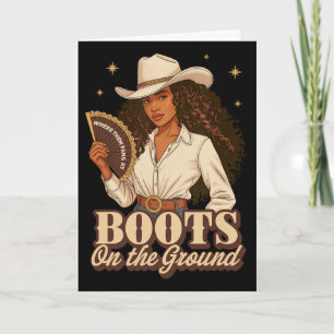 Cartão Botas No Chão Juneteenth Cowgirl Onde Estão Eles