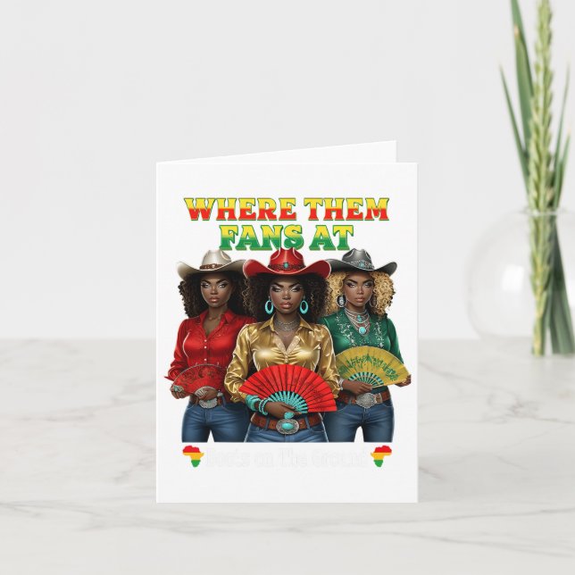 Cartão Botas No Chão Juneteenth Cowgirl Onde Estão Eles  (Frente)