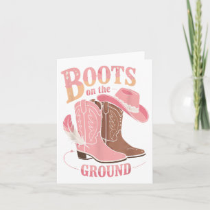Cartão Botas No Ground Black Cowgirl Western Onde