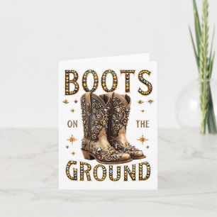 Cartão Botas No Ground Black Cowgirl Western Onde