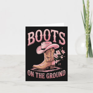 Cartão Botas No Ground Black Cowgirl Western Onde