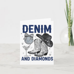 Cartão Botas Ocidentais Femininas De Ganga E Diamantes Je