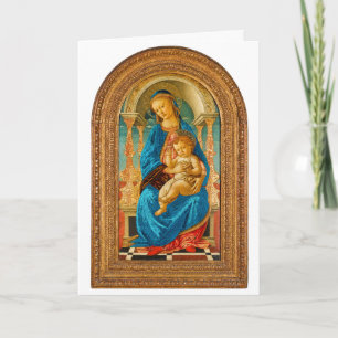 Cartão Botticelli (1445-1510) Madonna & Criança Enthroned