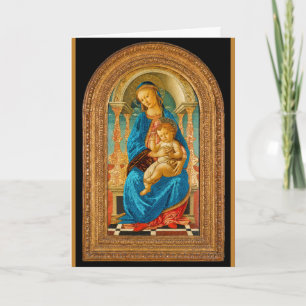 Cartão Botticelli (1445-1510) Madonna & Criança Enthroned