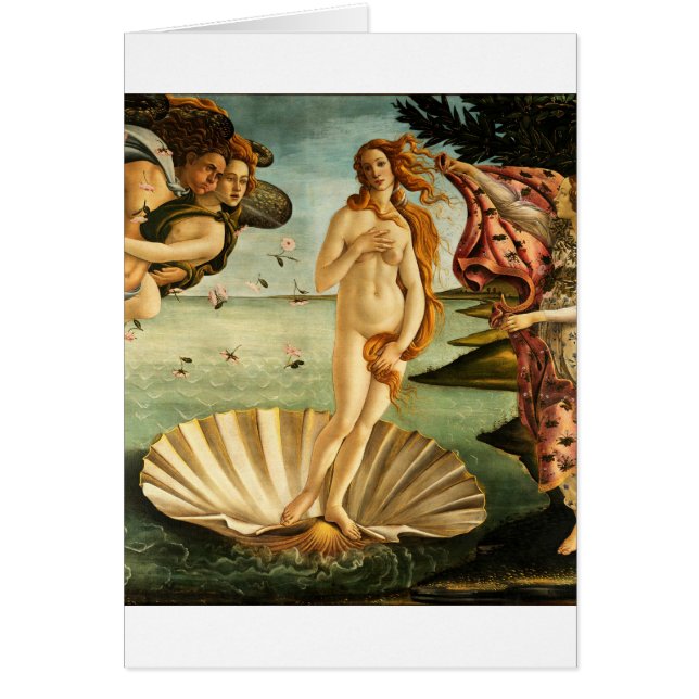 Cartão Botticelli Nascimento Da Pintura Renascentista De  (Frente)