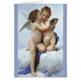 Cartão Bouguereau First kiss Amor Psyche Children CC0073