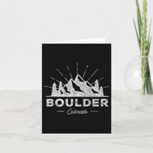 Cartão Boulder Colorado Co T Shirt Vintage Hiking Retro T