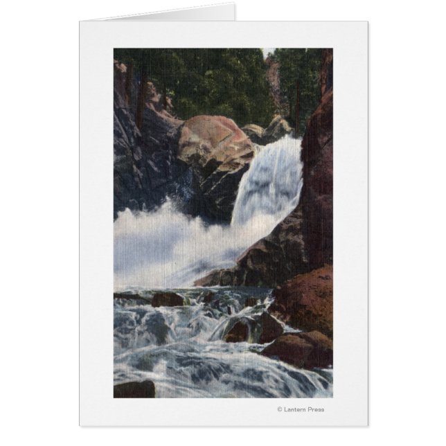 Cartão Boulder Falls em Boulder Canyon, Colorado View (Frente)