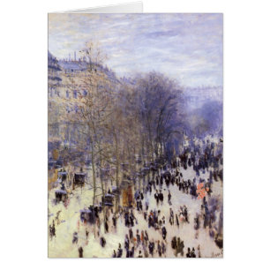 Cartão Boulevard des Capucines, por Claude Monet, Belas A