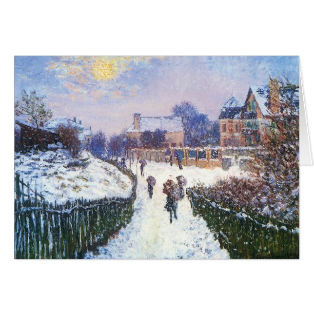 Cartão Boulevard Santo Denis Argenteuil por Claude Monet (Frente Horizontal)