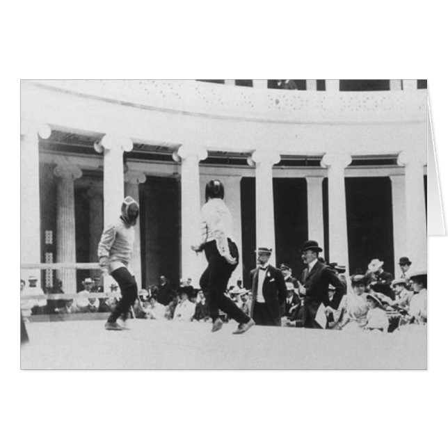 Cartão Bout de cerca de Olimpiadas 1896 (Frente Horizontal)