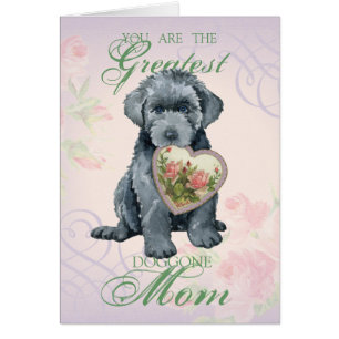 Cartão Bouvier des Flandres Heart Mãe Card