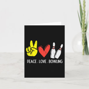 Cartão Bowler Peace Love Men Women Toddler B