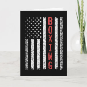Cartão Boxe Bandeira Americana 4 De Julho Boxeador Legal
